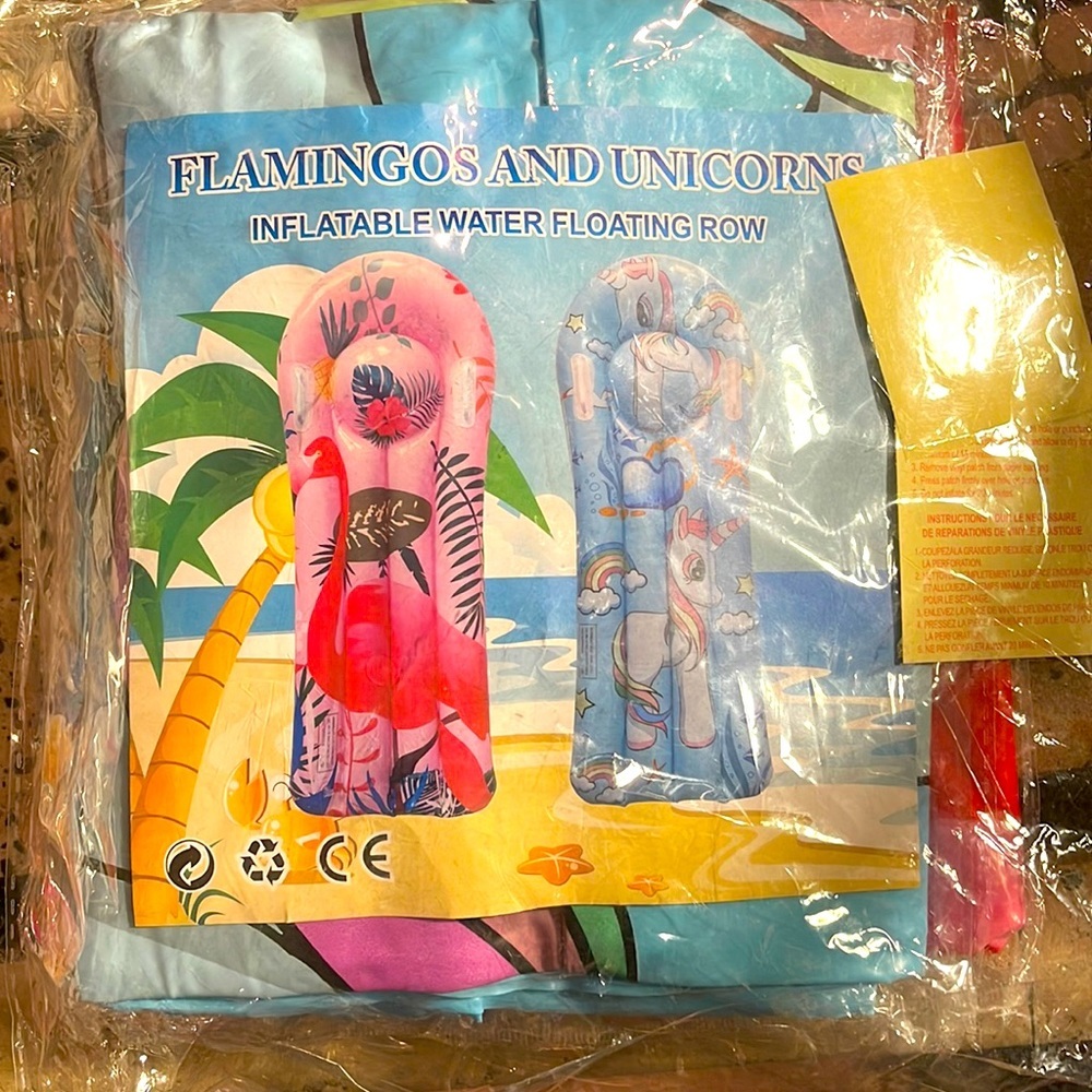 Flamingos & Unicorns 2 pack inflatable swimming floats
